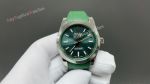 Rolex Milgauss 3131 Movement 40mm Green/Black Rubber Band 904L Steel Watch